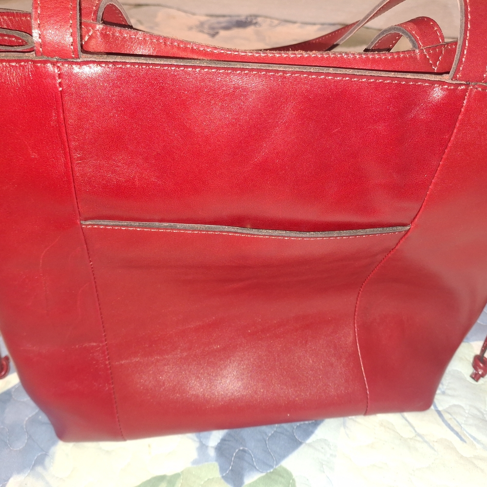 Patricia Nash Bold Red Leather Tote